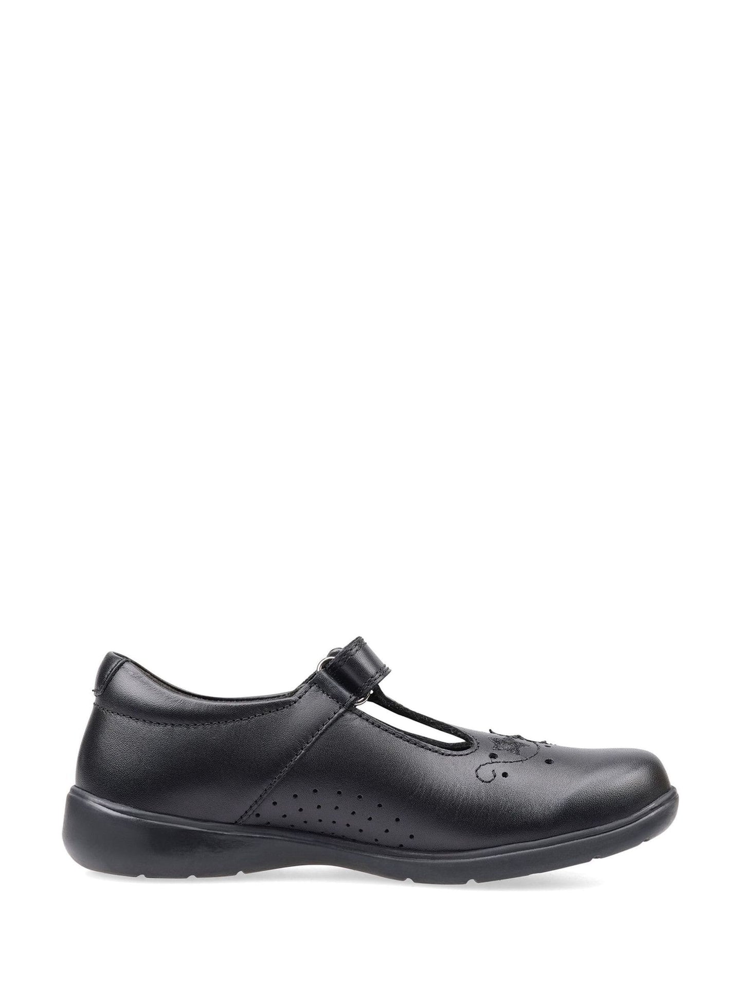 Start Rite Black Standard Fit Star Jump T-Bar Leather School Shoes image 6
