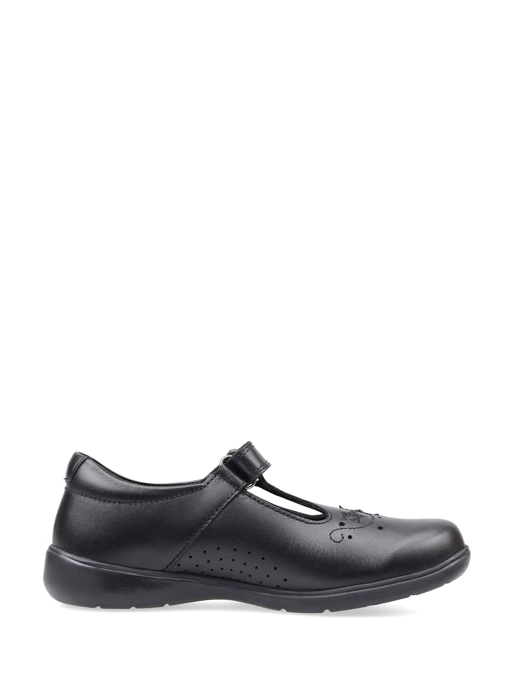 Start Rite Black Standard Fit Star Jump T-Bar Leather School Shoes image 6