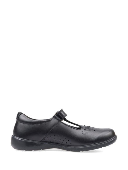 Start Rite Black Standard Fit Star Jump T-Bar Leather School Shoes image 6