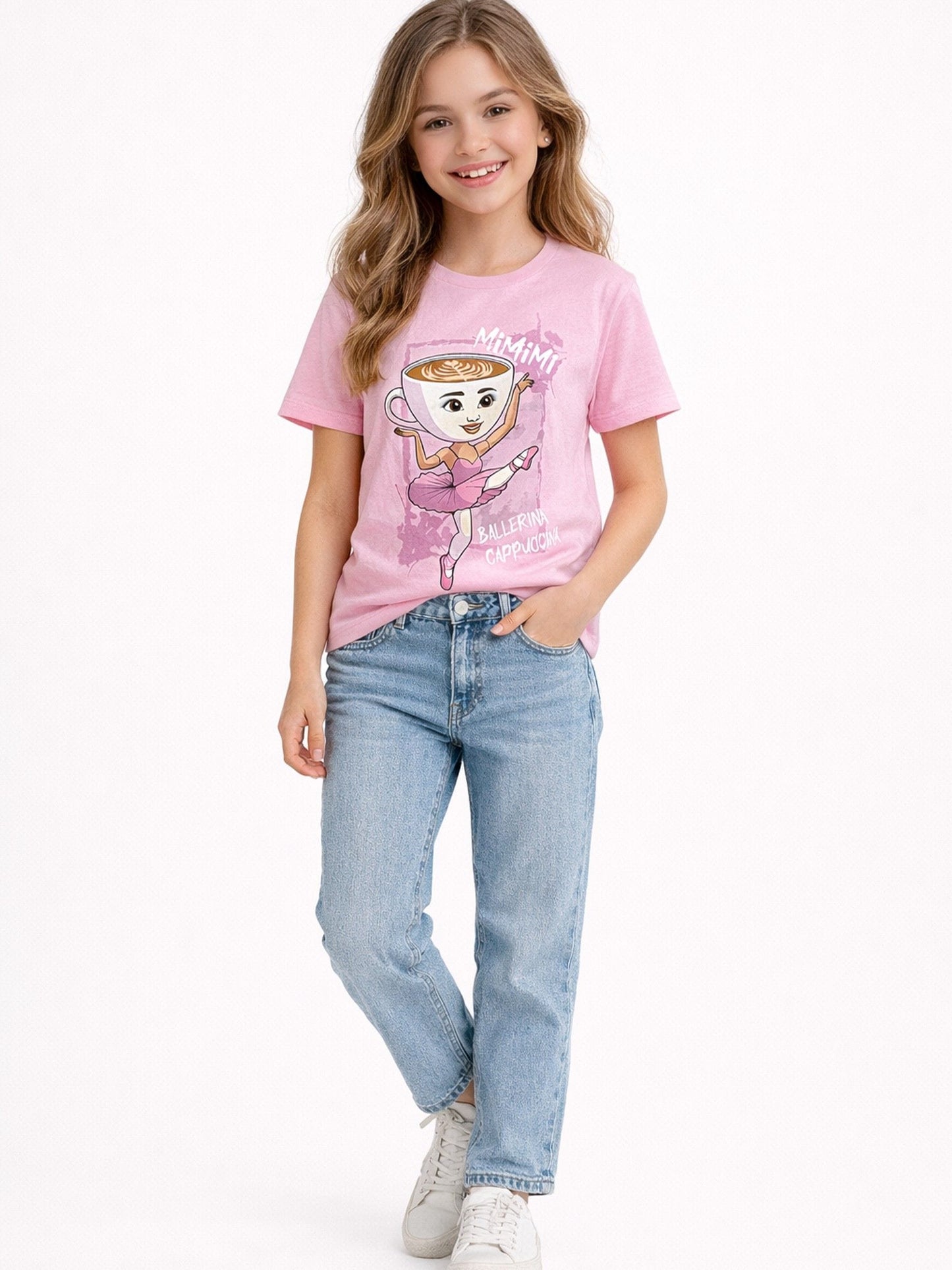 Dsiney Kidz - Brand Threads Pink Brainrot Ballerina Cappuccina T-Shirt image 1