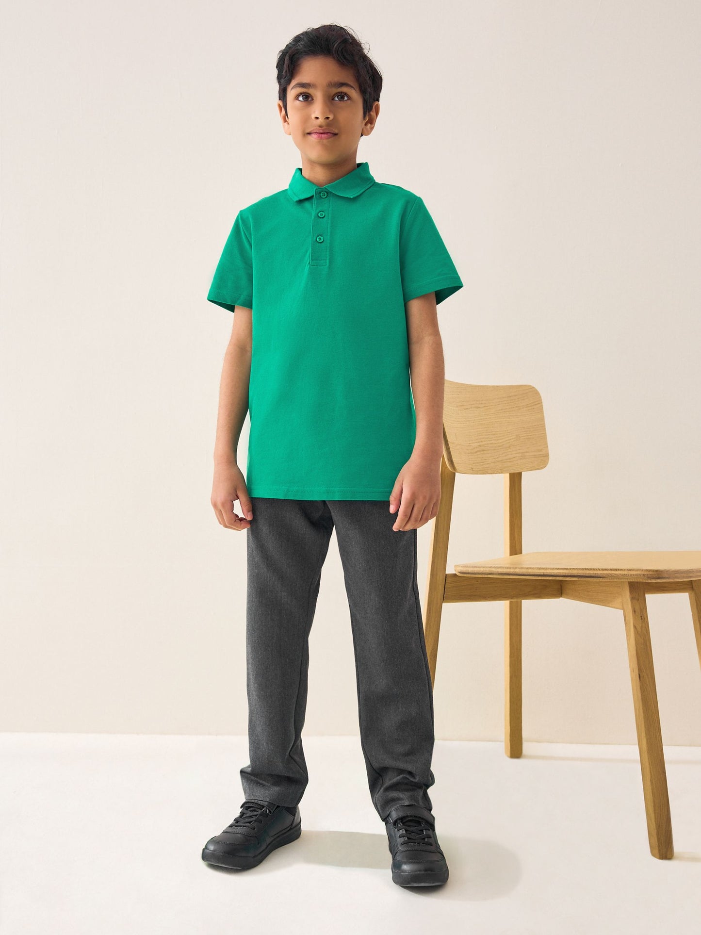 Dsiney Kidz - Grey Regular Waist Slim Leg School Formal Trousers (3-17yrs) image 3