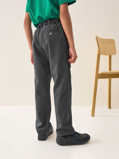 Dsiney Kidz - Grey Regular Waist Slim Leg School Formal Trousers (3-17yrs) image 6