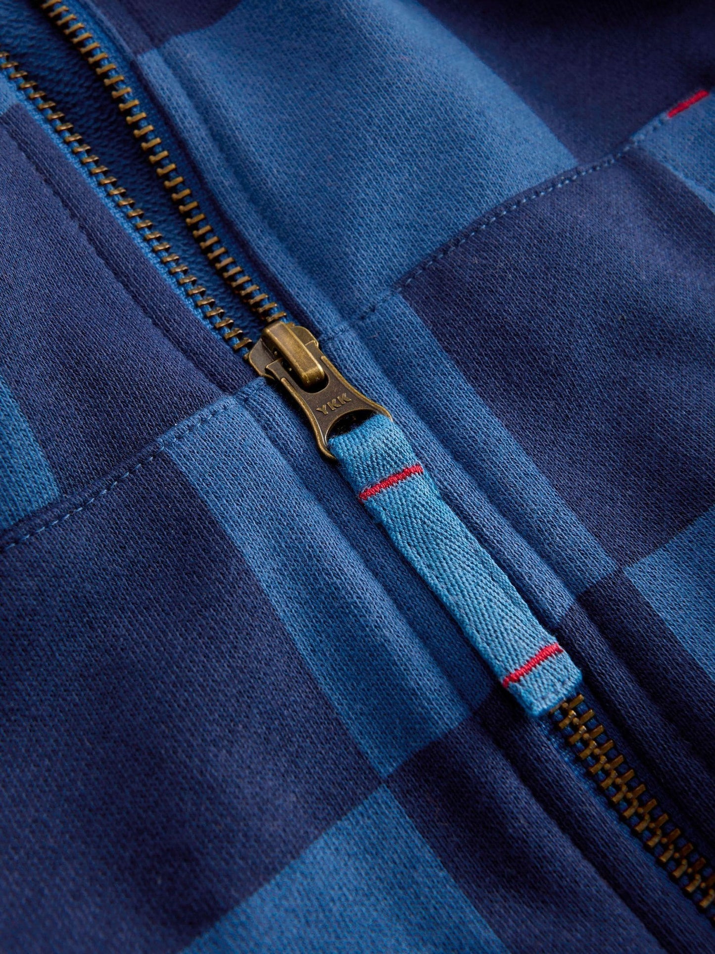 Dsiney Kidz - Boden Blue Check Zip-Through Hoodie image 3