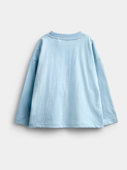 Dsiney Kidz - JoJo Maman Bébé Light Blue Christmas Tree Car Printed Top image 2