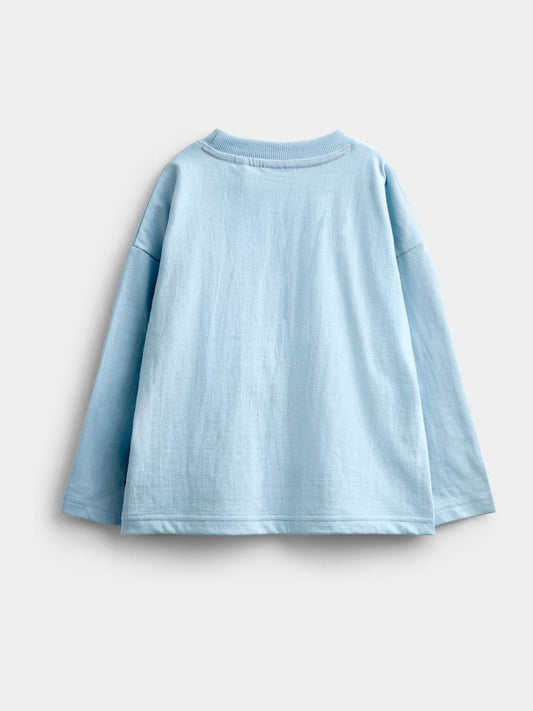 Dsiney Kidz - JoJo Maman Bébé Light Blue Christmas Tree Car Printed Top image 2