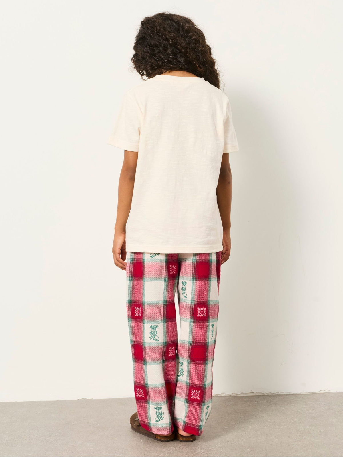 FatFace Shelter Kids Ivory Christmas Mouse Pyjama Set (3-12yrs) - image 2