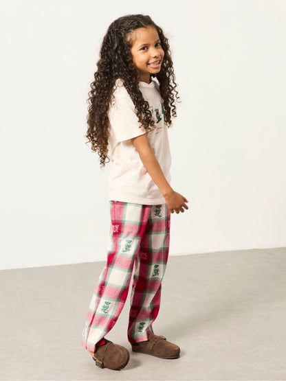 FatFace Shelter Kids Ivory Christmas Mouse Pyjama Set (3-12yrs) - image 4
