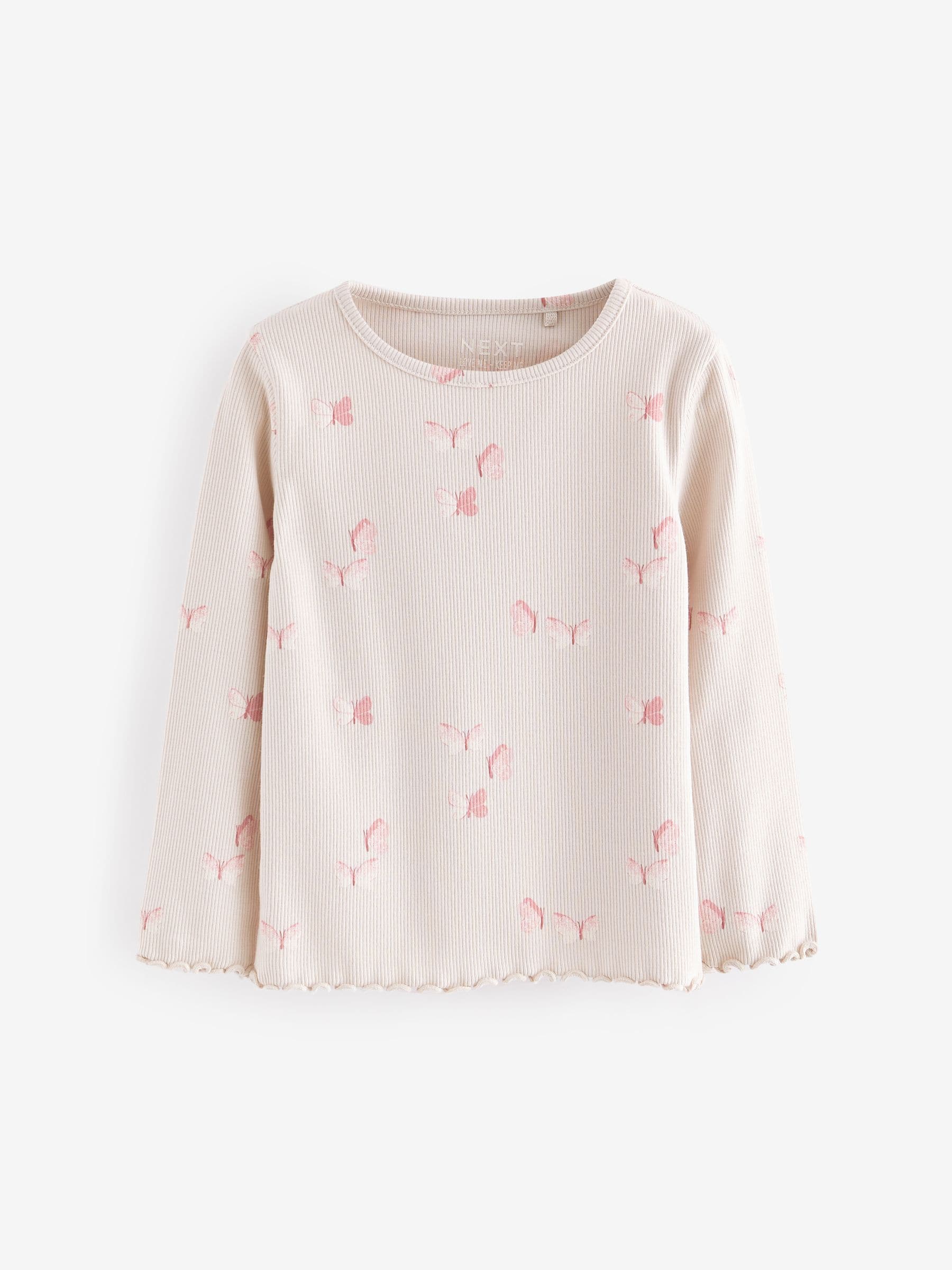 Dsiney Kidz - Pink Long Sleeve Ribbed Tops 5 Pack (3mths-7yrs) image 2