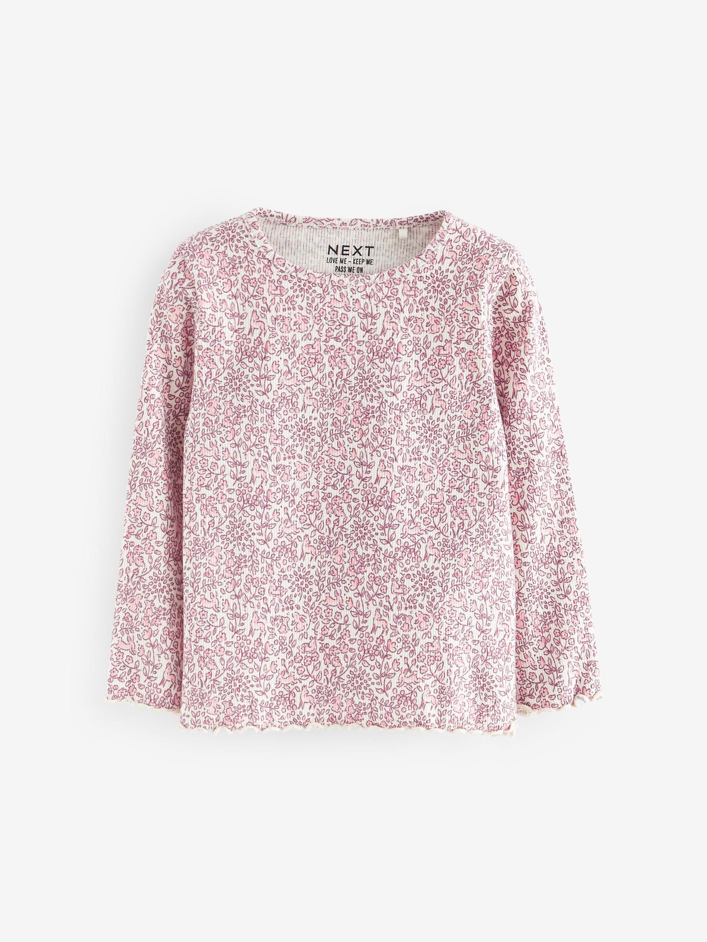 Dsiney Kidz - Pink Long Sleeve Ribbed Tops 5 Pack (3mths-7yrs) image 3