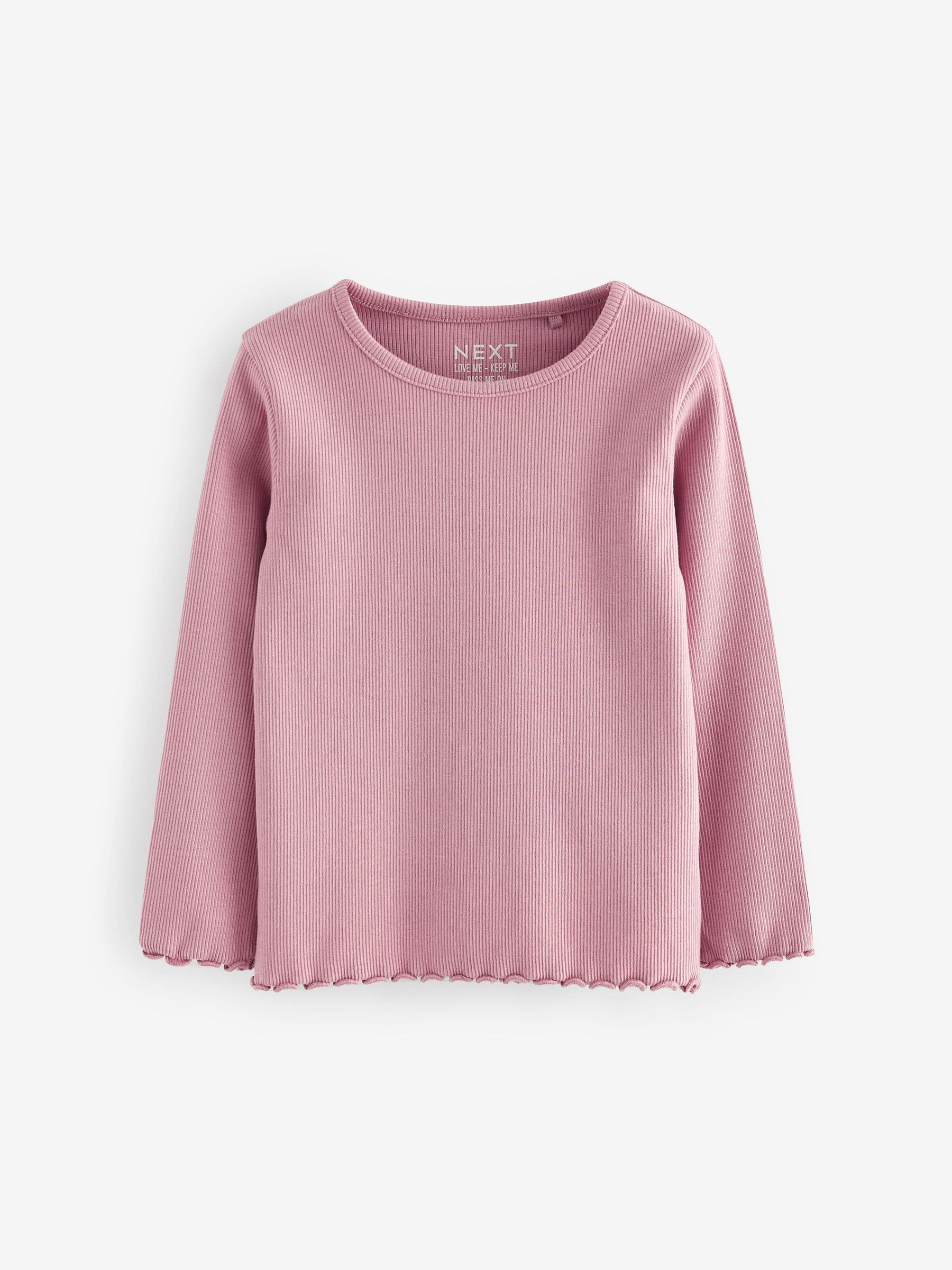Dsiney Kidz - Pink Long Sleeve Ribbed Tops 5 Pack (3mths-7yrs) image 4