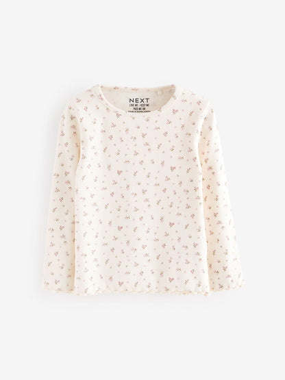 Dsiney Kidz - Pink Long Sleeve Ribbed Tops 5 Pack (3mths-7yrs) image 5