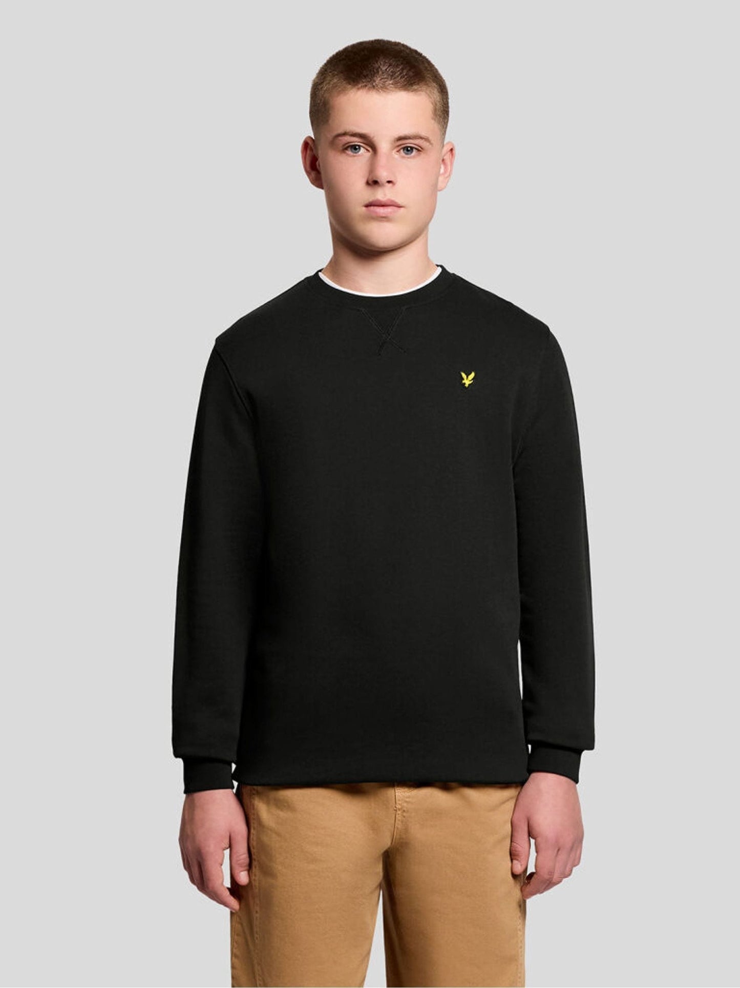 Dsiney Kidz - Lyle & Scott Black Crew Neck Boys Sweatshirt image 1