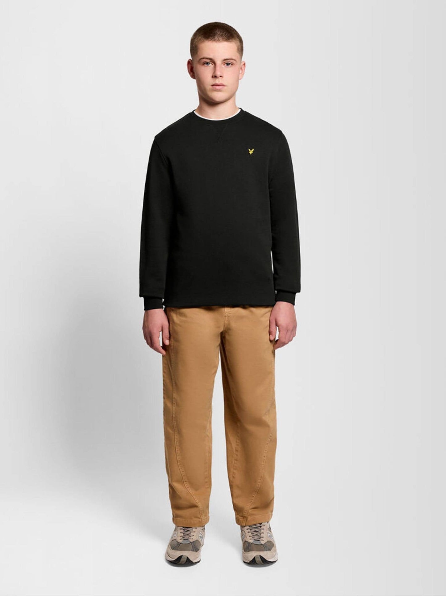 Dsiney Kidz - Lyle & Scott Black Crew Neck Boys Sweatshirt image 2