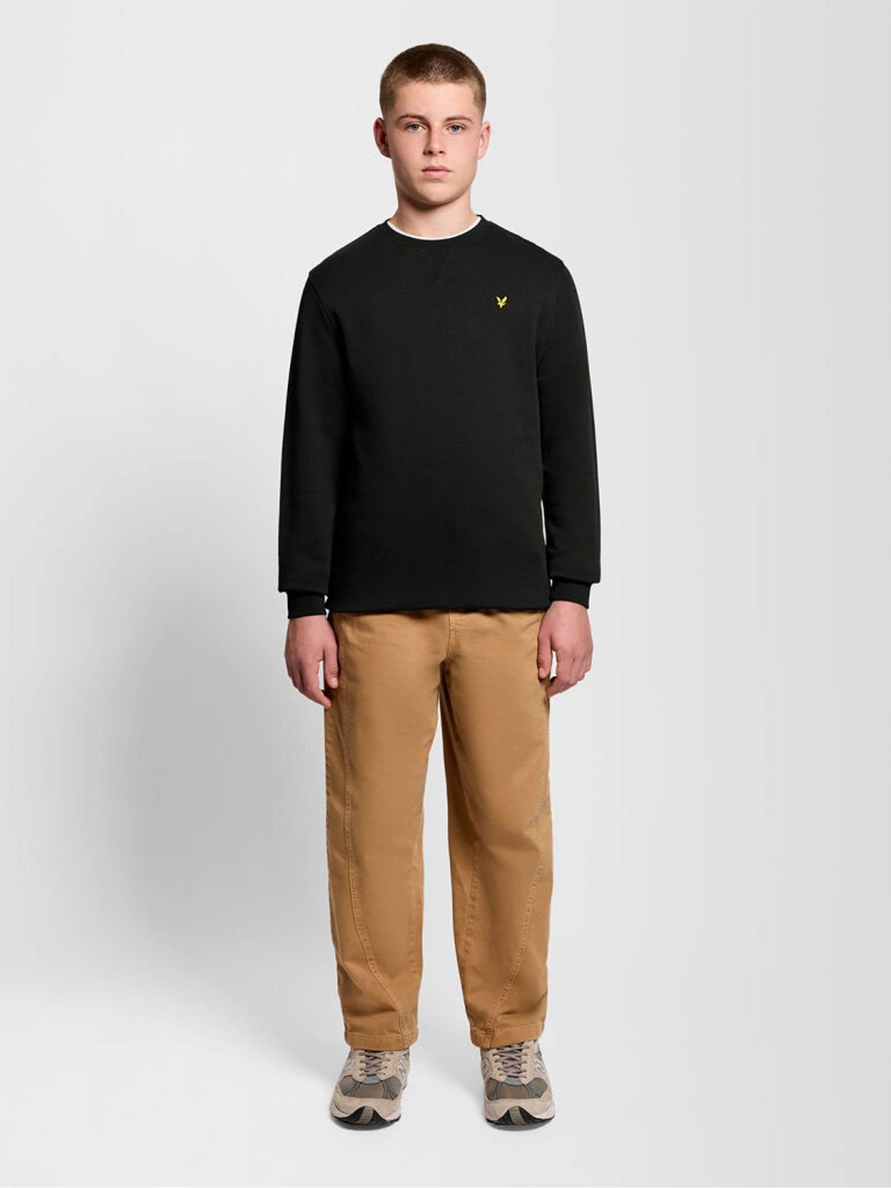 Dsiney Kidz - Lyle & Scott Black Crew Neck Boys Sweatshirt image 2