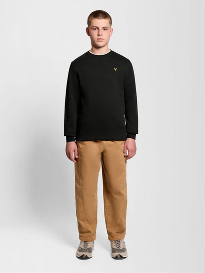 Dsiney Kidz - Lyle & Scott Black Crew Neck Boys Sweatshirt image 2