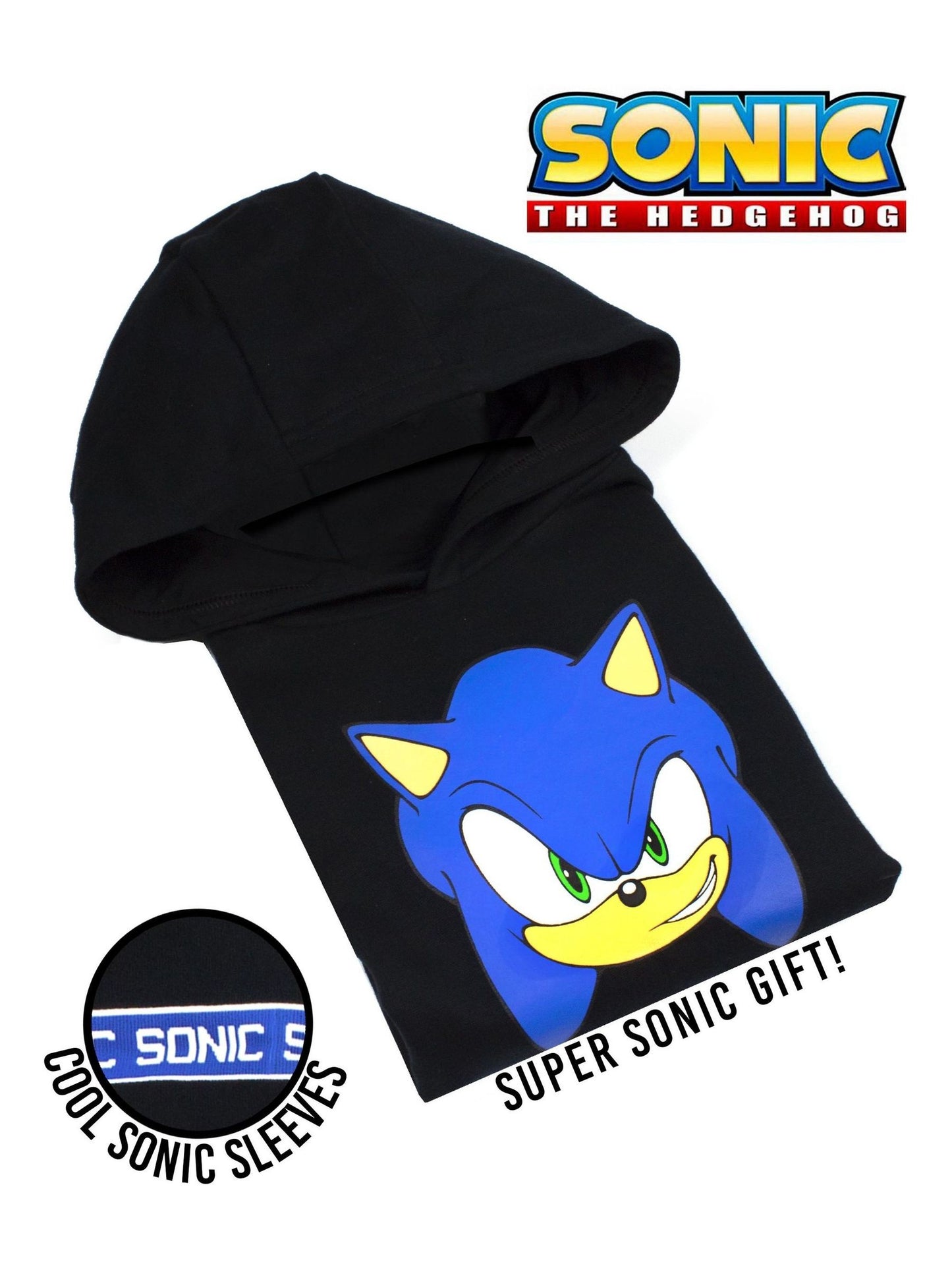 Dsiney Kidz - Vanilla Underground Black Sonic The Hedgehog Sonic Japanese Gamer Hoodie image 5