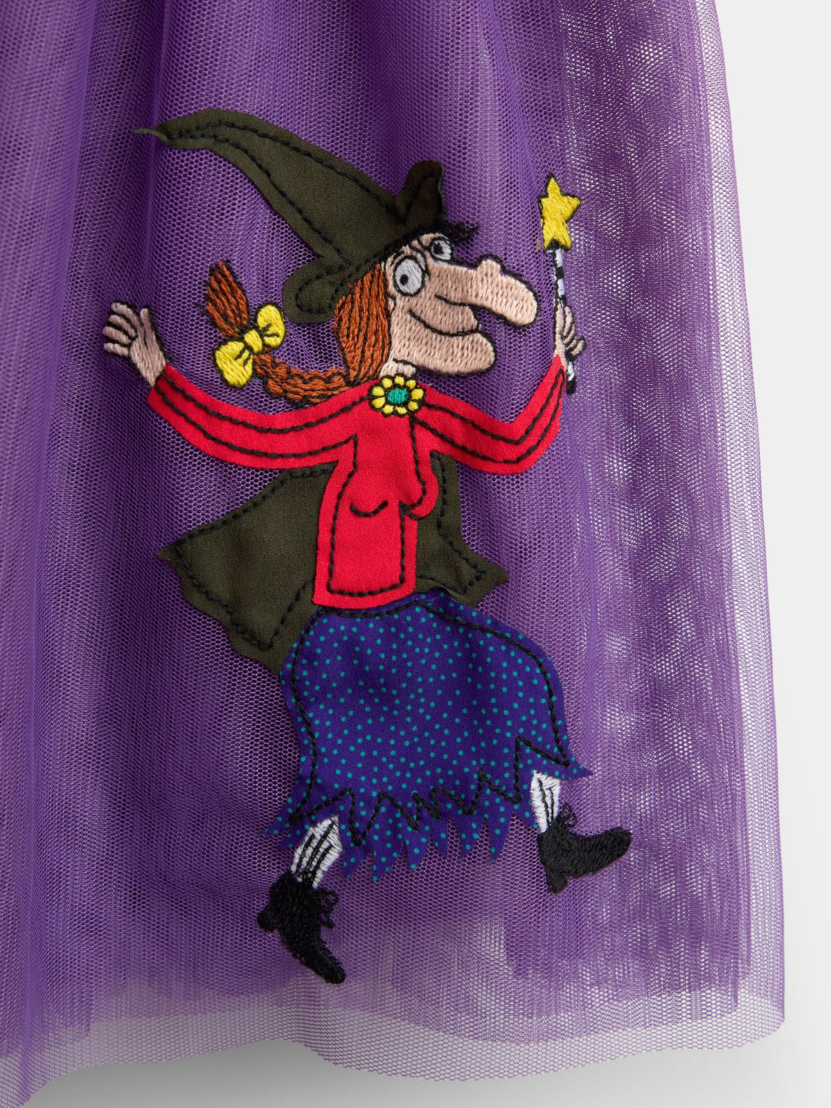 JoJo Maman Bébé Purple Stripe Room On The Broom Party Dress - image 4