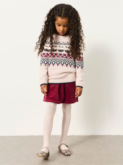 FatFace Kids Matching Family Cream Christmas Pudding Fairisle Jumper (3-12yrs) - image 4
