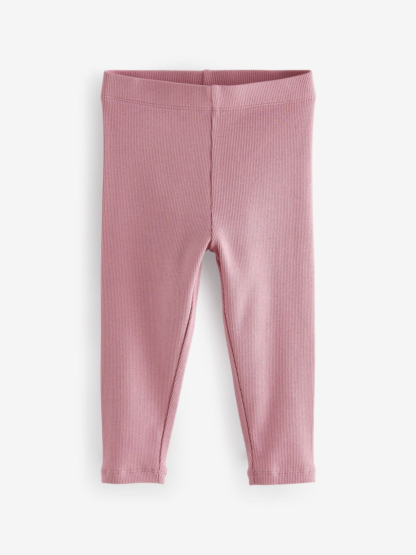 Pink Ribbed Leggings 5 Pack (3mths-7yrs) image 3