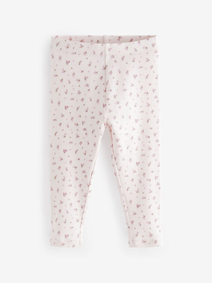 Pink Ribbed Leggings 5 Pack (3mths-7yrs) image 4