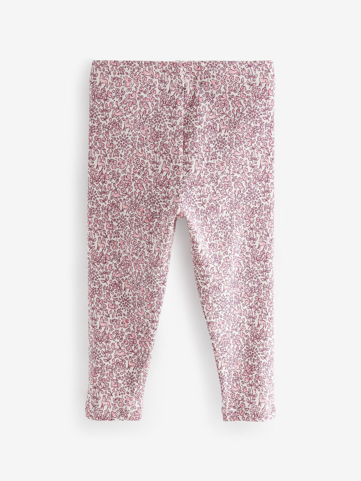 Pink Ribbed Leggings 5 Pack (3mths-7yrs) image 7