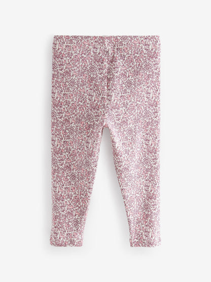 Pink Ribbed Leggings 5 Pack (3mths-7yrs) image 7