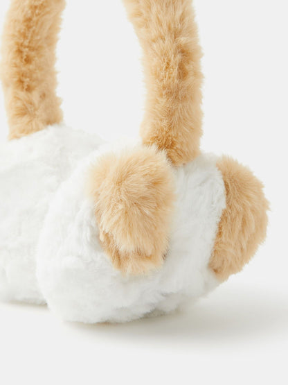 Angels By Accessorize White Fluffy Dog Ear Muffs - image 2