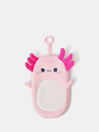 Angels By Accessorize Pink Axolotl Pencil Case Purse - image 1