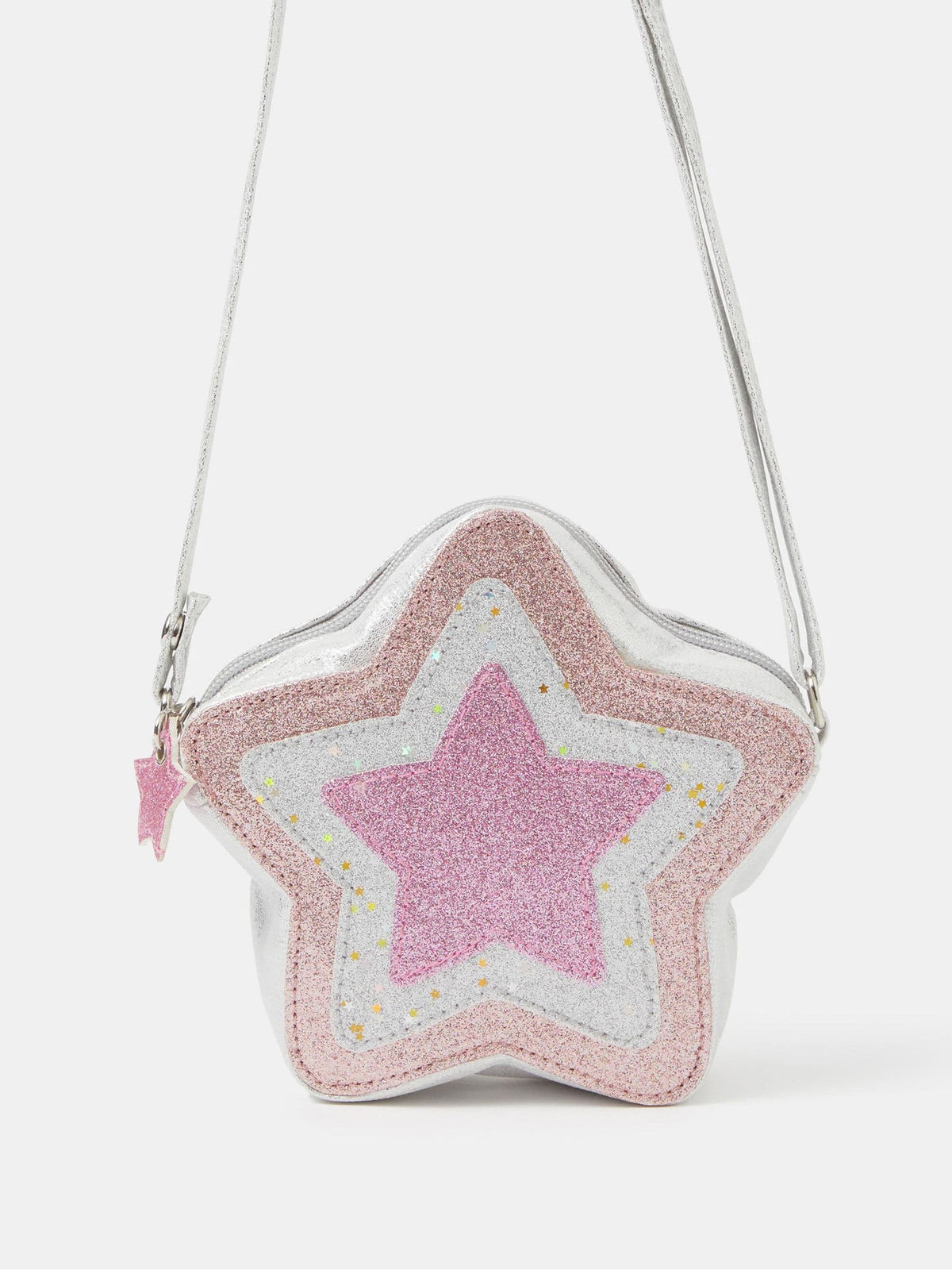 Angels By Accessorize Pink Metallic Star Cross-Body Bag - image 1