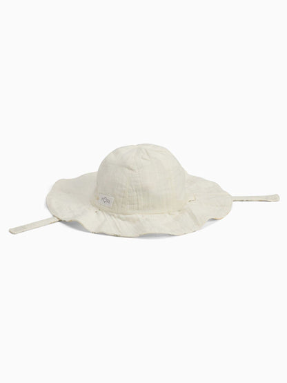MORI Cream Floral Muslin Reversible Floppy Hat image 1