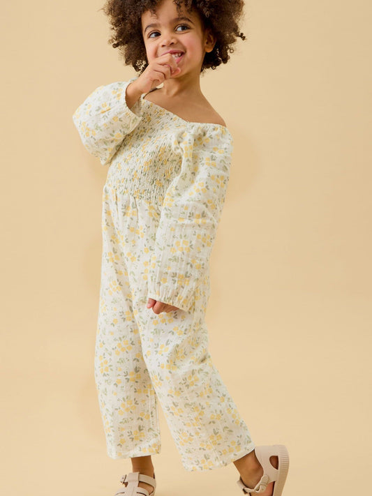 Dsiney Kidz - MORI Cream Floral Muslin Jumpsuit image 1