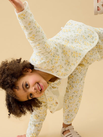 Dsiney Kidz - MORI Cream Floral Muslin Jumpsuit image 2