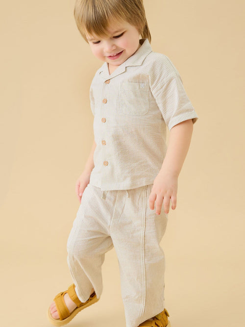 MORI Green Stripe Woven Trousers image 1