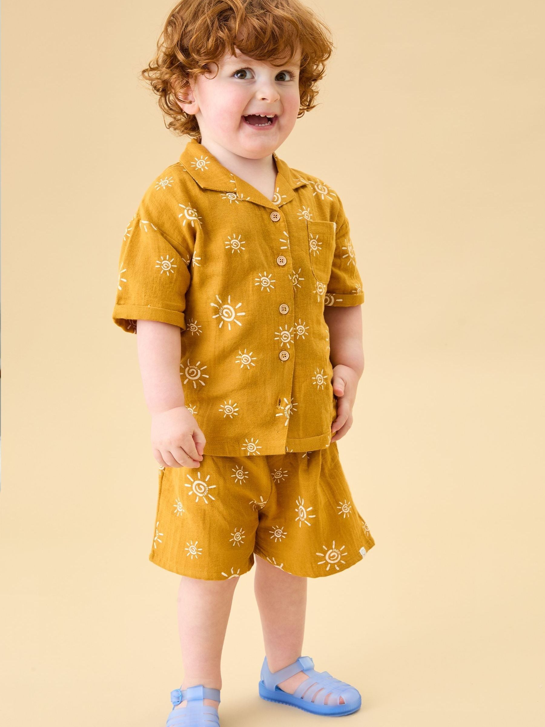 Dsiney Kidz - MORI Yellow Sun Muslin Shirt image 1