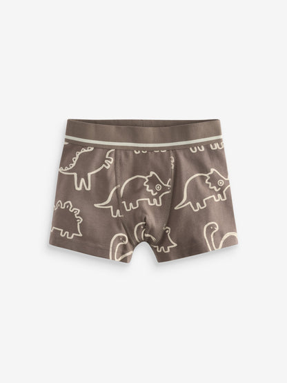 Dsiney Kidz - Linear Dino Print Junior Pattern Trunks 5 Pack (1.5-16yrs) image 3