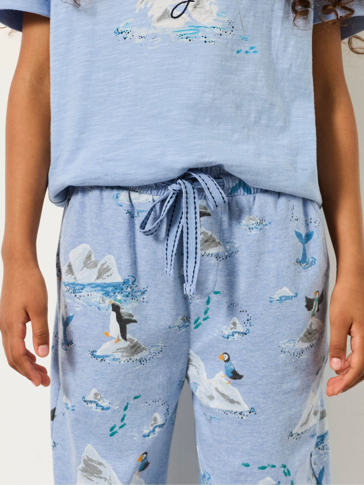 FatFace Kids Light Blue Puffin Pyjama Set (3-12yrs) - image 3
