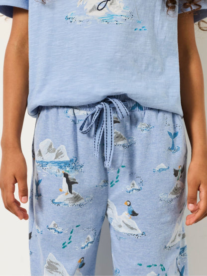 FatFace Kids Light Blue Puffin Pyjama Set (3-12yrs) - image 3