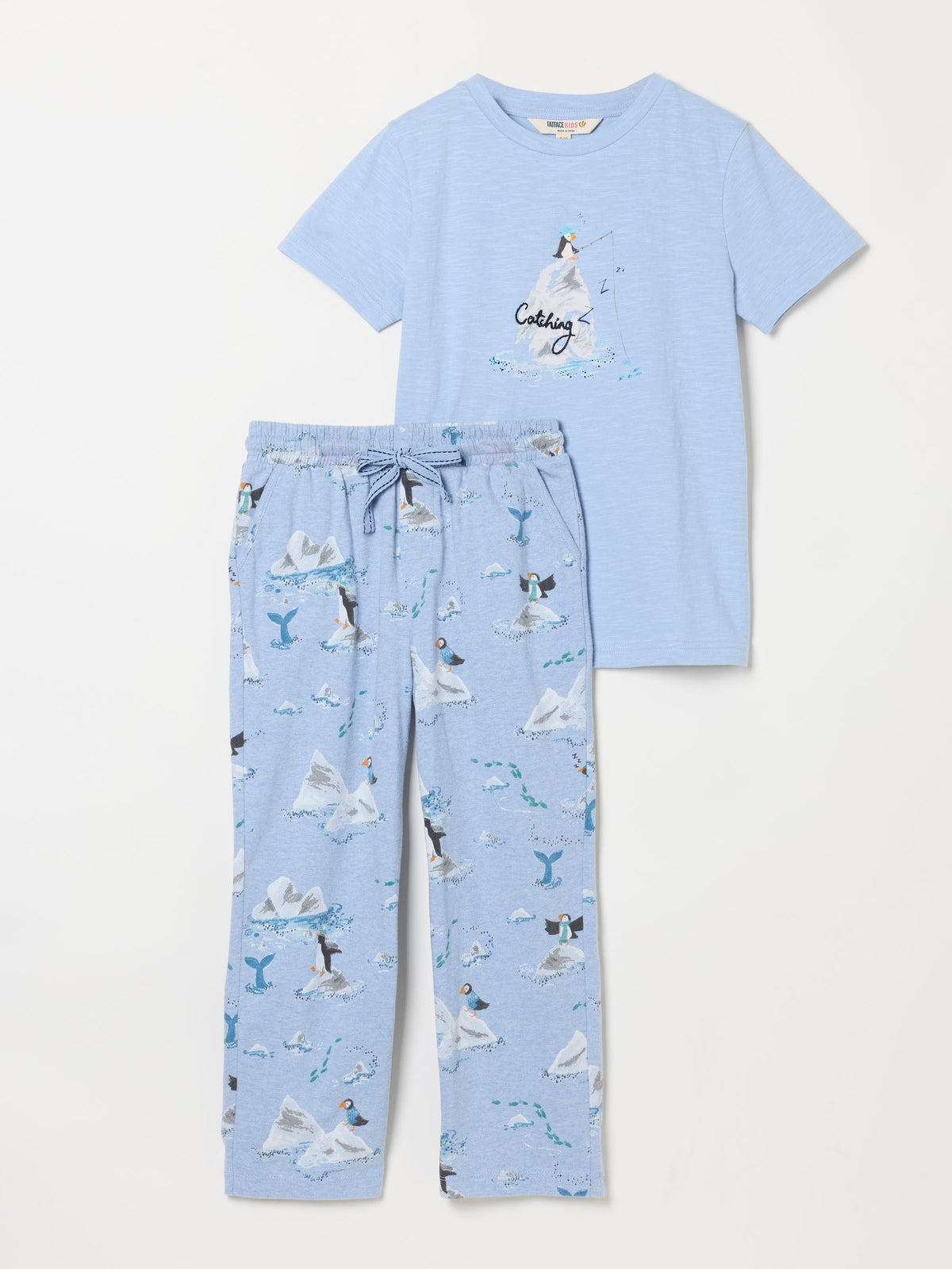 FatFace Kids Light Blue Puffin Pyjama Set (3-12yrs) - image 7