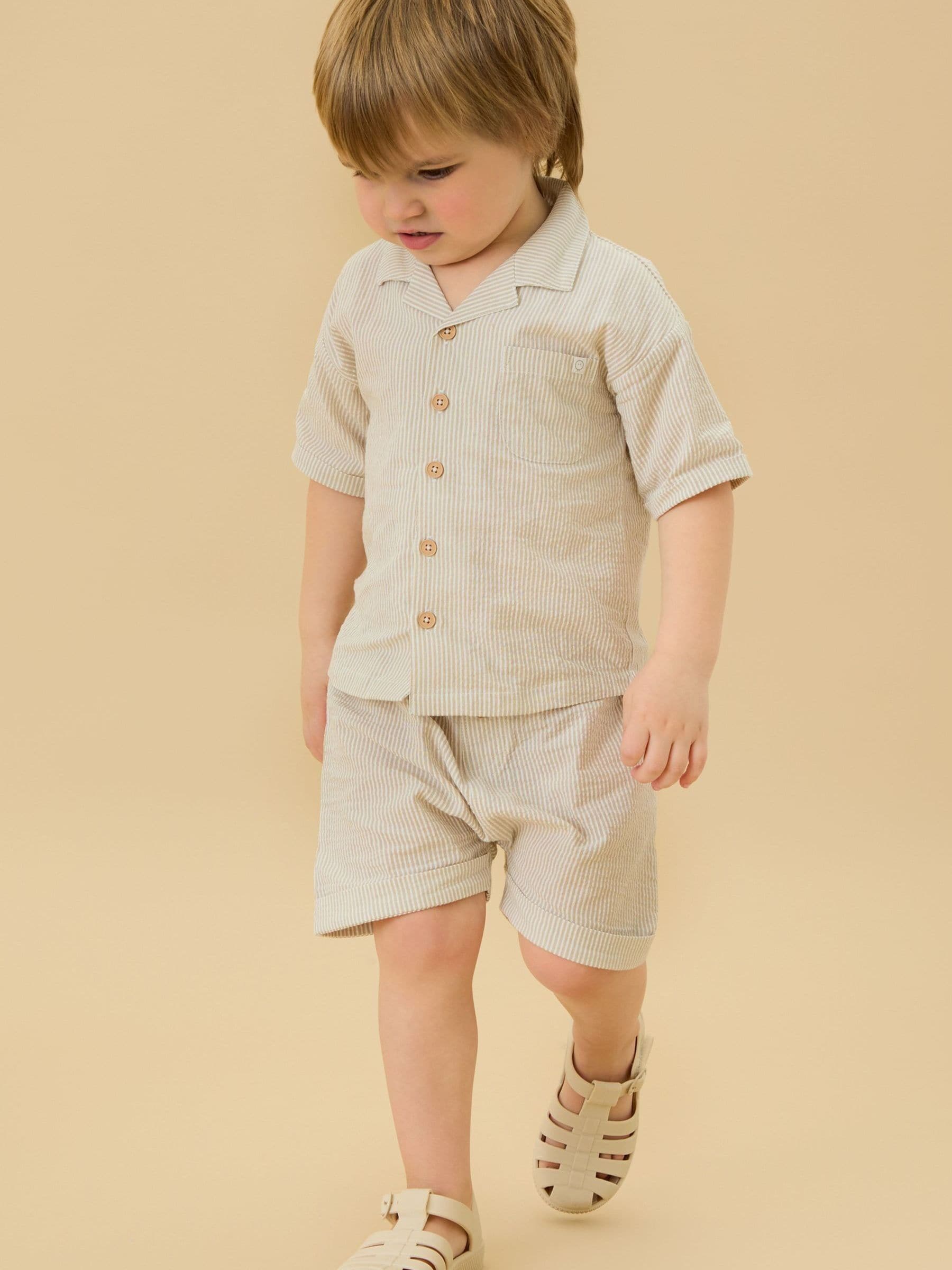 Dsiney Kidz - MORI Green Stripe Woven Shirt image 1