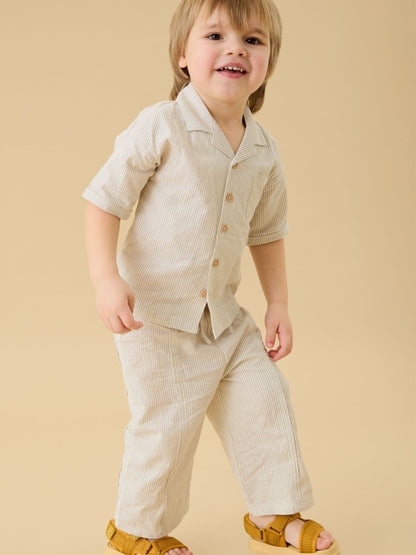 Dsiney Kidz - MORI Green Stripe Woven Shirt image 3