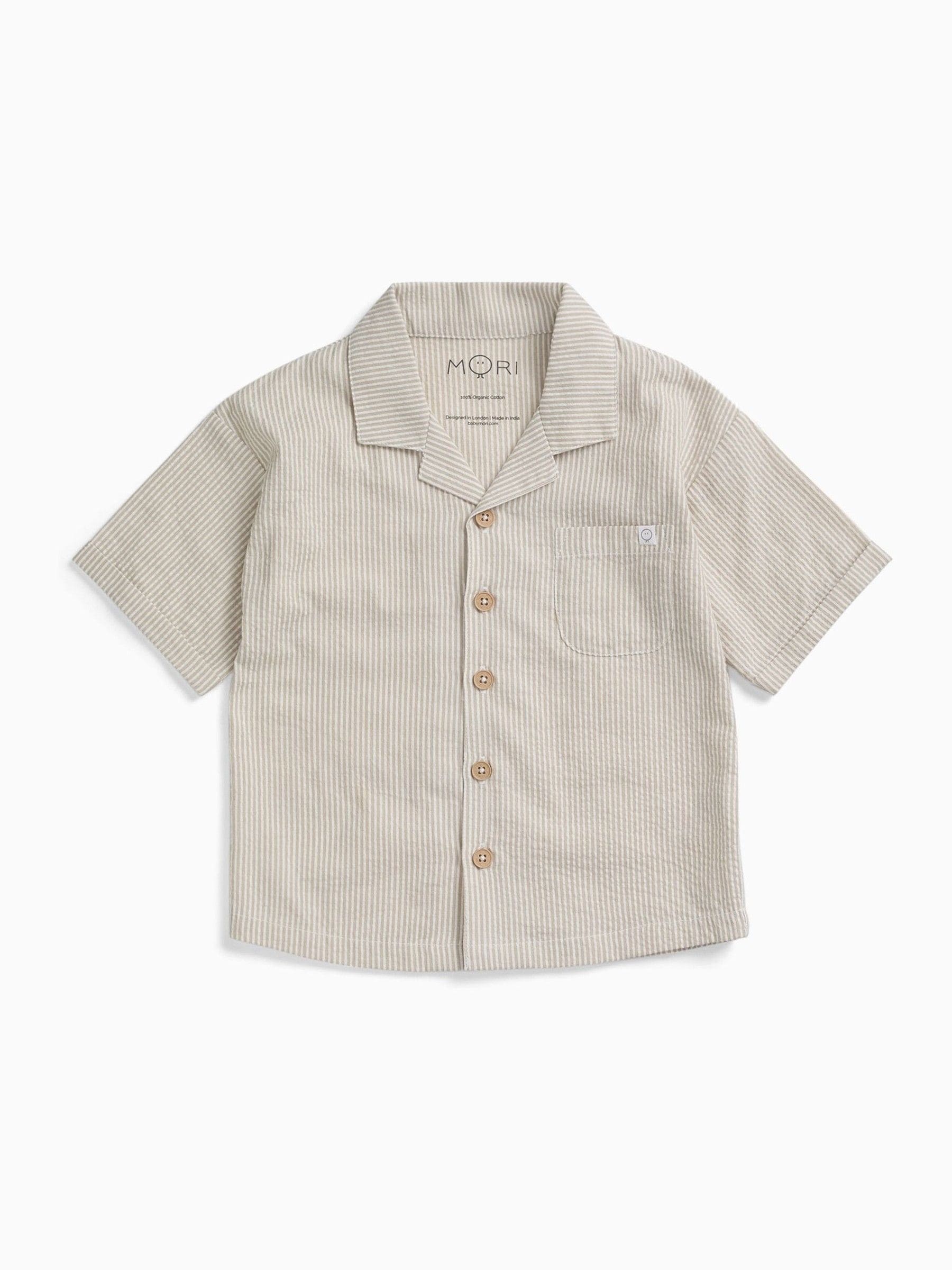 Dsiney Kidz - MORI Green Stripe Woven Shirt image 5