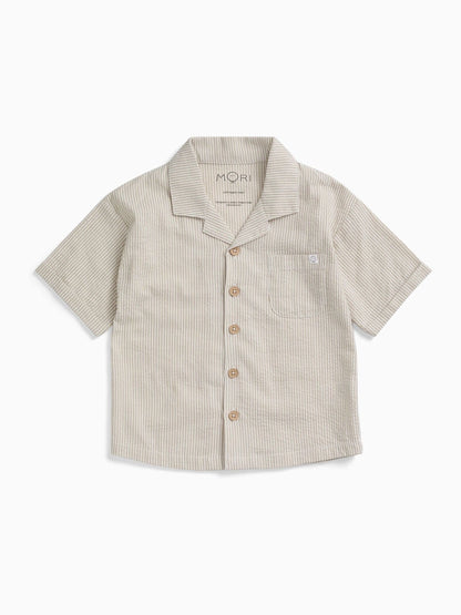 Dsiney Kidz - MORI Green Stripe Woven Shirt image 5