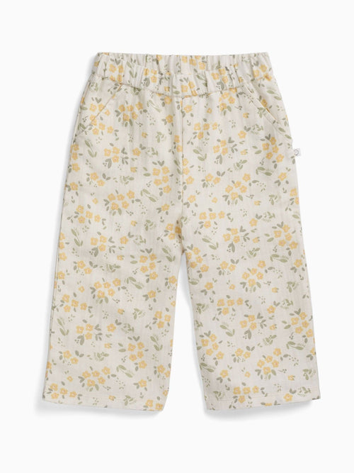 MORI Cream Floral Muslin Trousers image 1