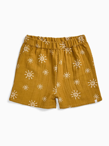 Dsiney Kidz - MORI Yellow Sun Muslin Shorts image 3