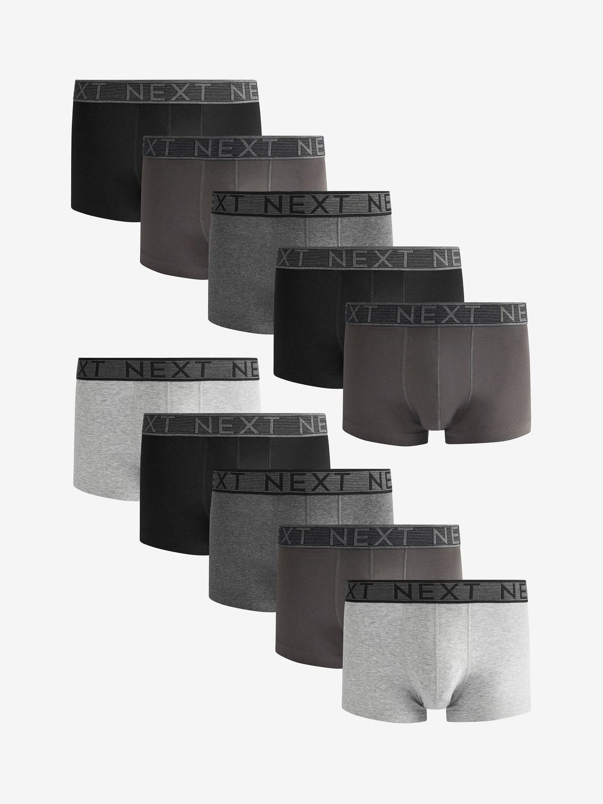 Dsiney Kidz - Grey 10 pack Cotton Rich Blend Hipster Boxers image 1