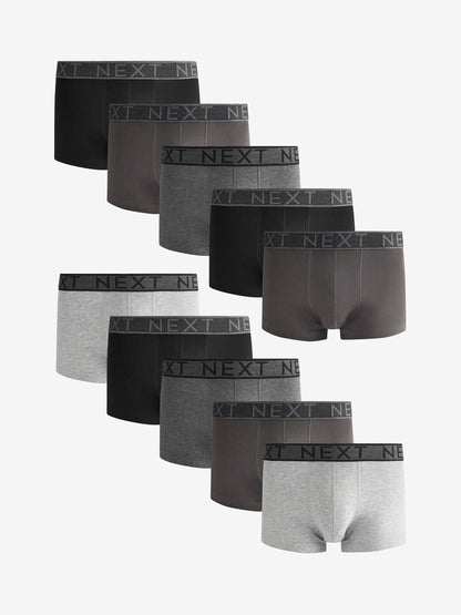 Dsiney Kidz - Grey 10 pack Cotton Rich Blend Hipster Boxers image 1