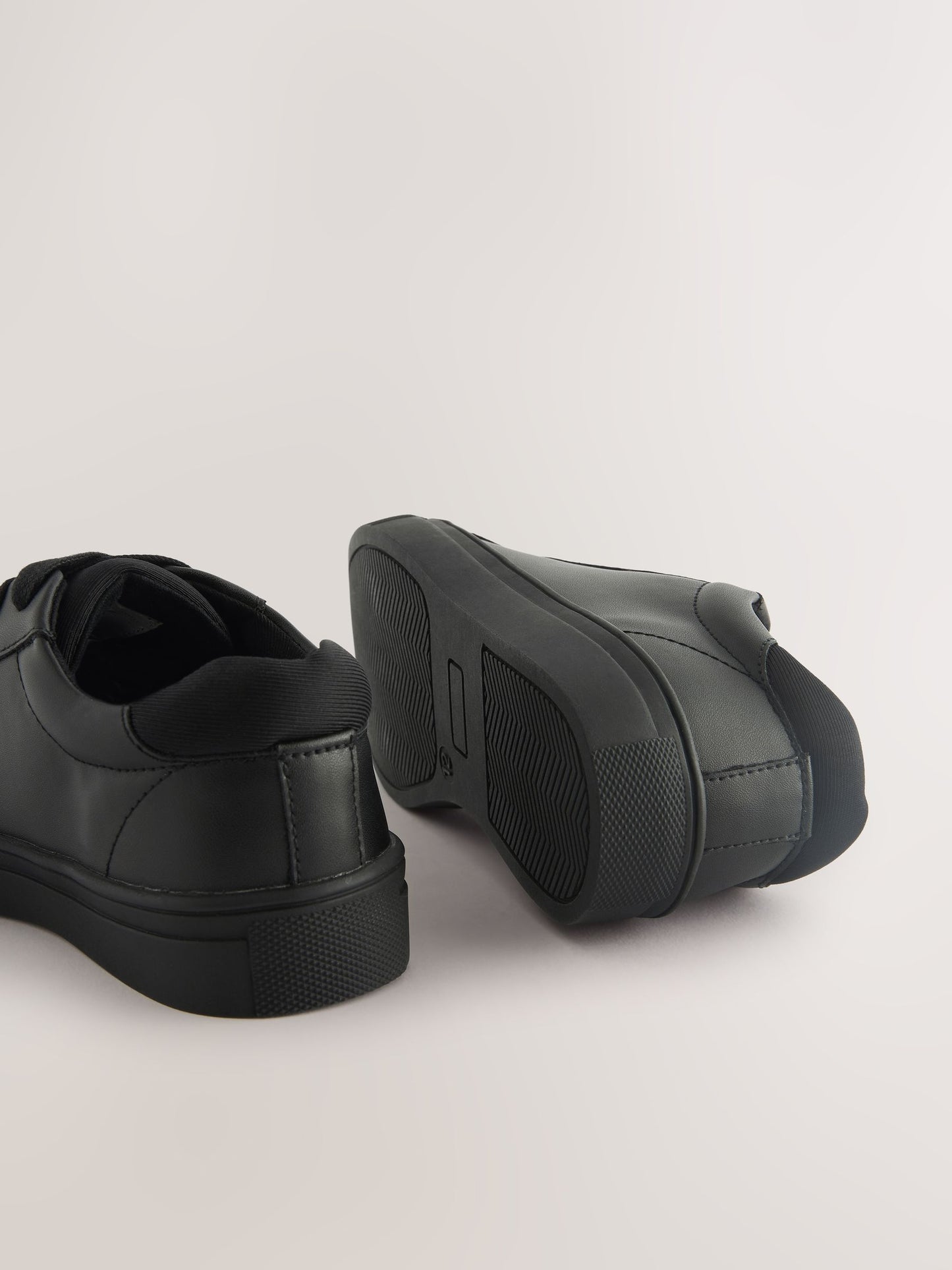 Black Wide Fit (G) Lace Up School Shoes image 3