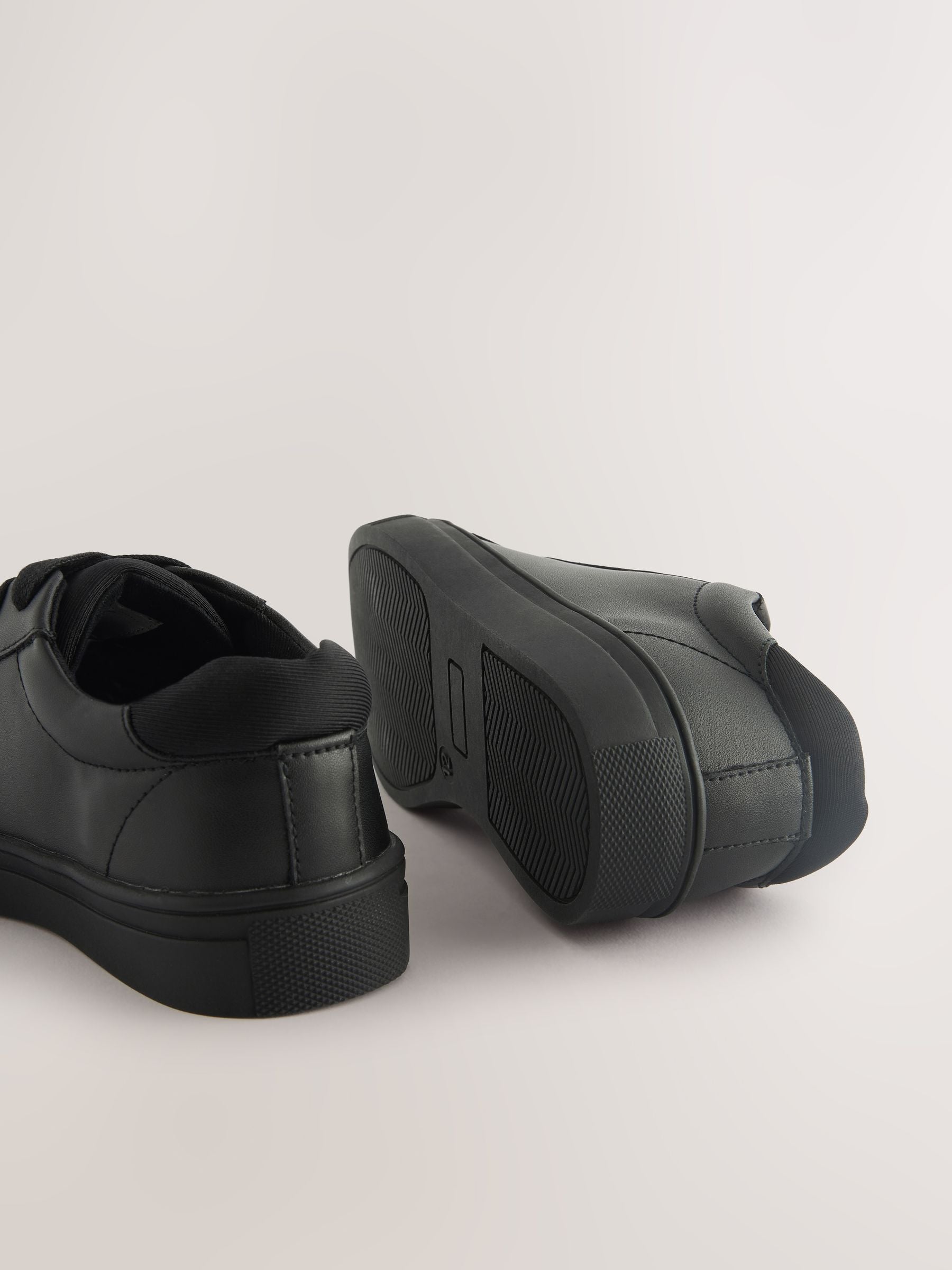 Black Wide Fit (G) Lace Up School Shoes image 3