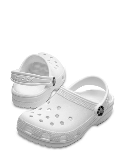 Crocs White Kids Unisex Classic Clogs image 6