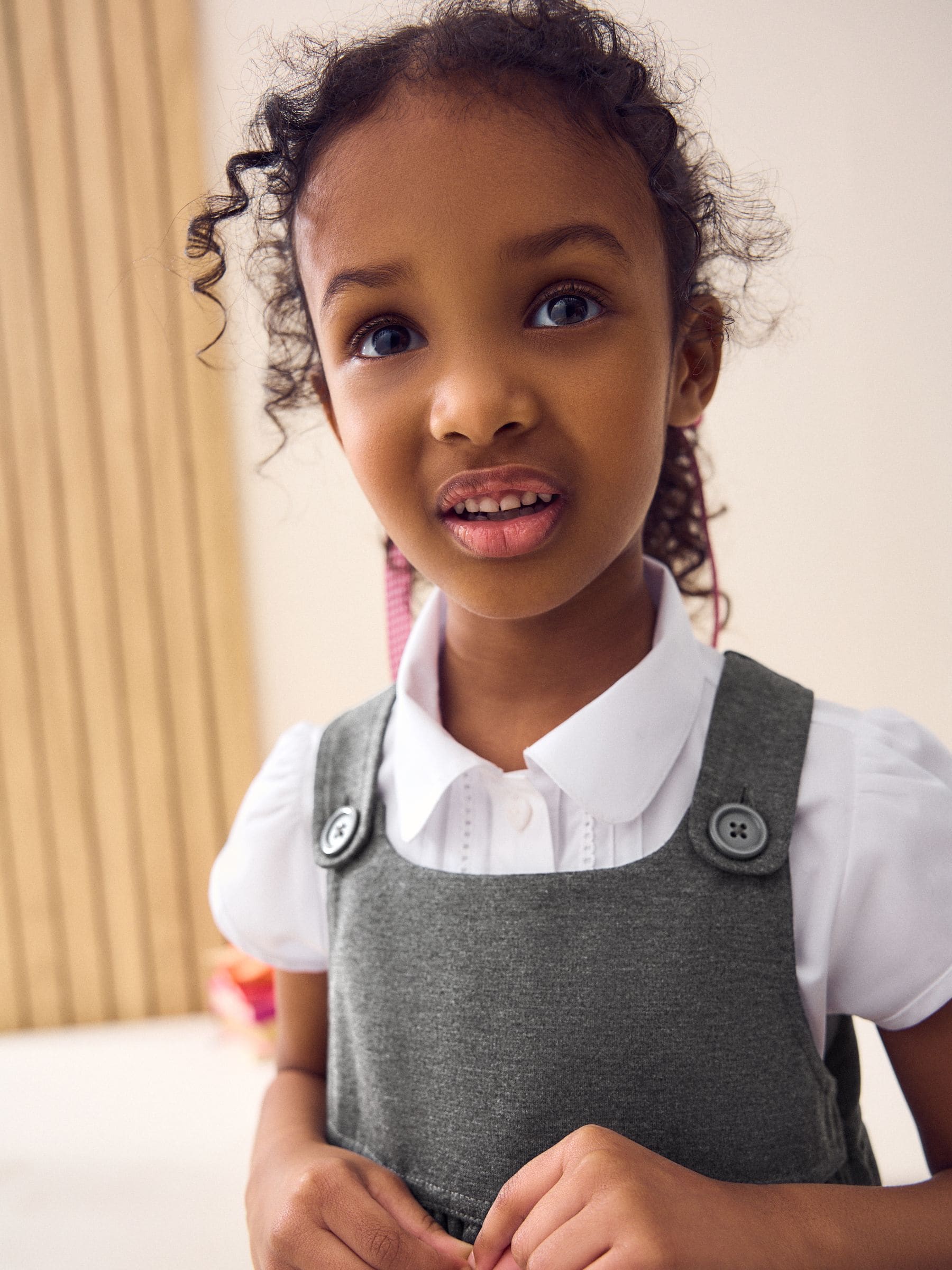 Grey Jersey Stretch Pinafore School Dress (3-14yrs) image 5